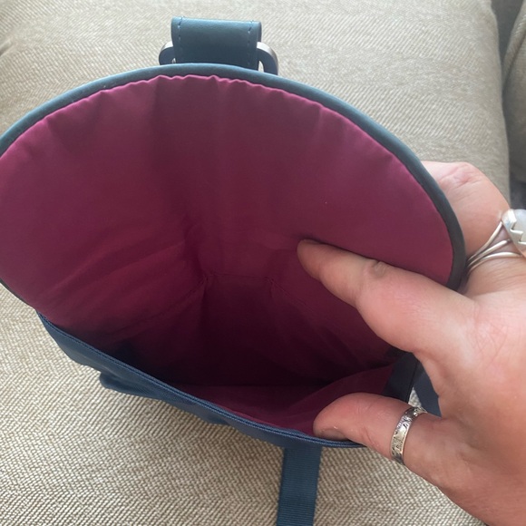 Crossbody Blue Mosey Bag. Silver Color Hardware. Eco friendly. EUC. - Picture 13 of 14